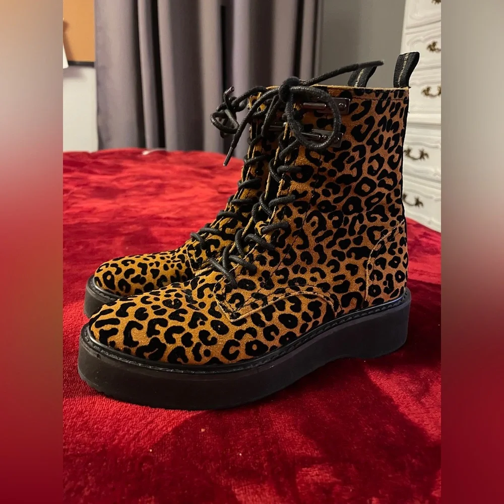 Diane Von Furstenberg DVF In Charge Leopard Ankle Boots‎ 6.5 - Picture 6 of 16